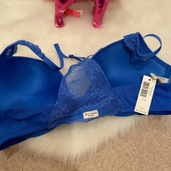 NWT 💙 Gilly Hicks lace racerback push up bra 34C - Picture 2 of 4